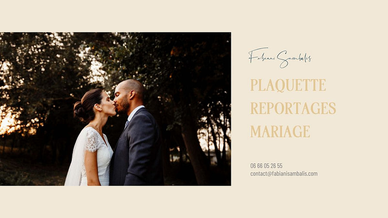 Plaquette Reportages de Mariage - Fabiani Sambalis Photographe Mariage Toulouse